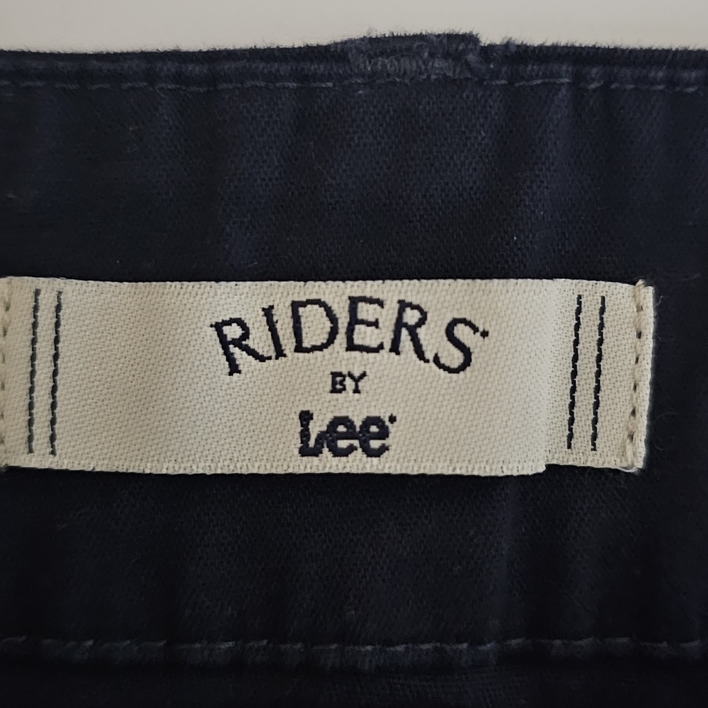 Riders By Lee Casuals Navy Canvas A-Line Skirt Size 16 - Picture 2 of 6